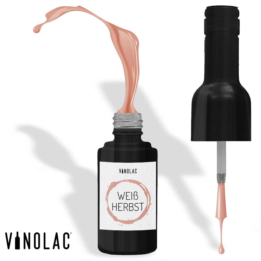 VINOLAC Veganer Nagellack In Weinflasche – Farbe 'Merlot' – 15 Free, Made In Germany